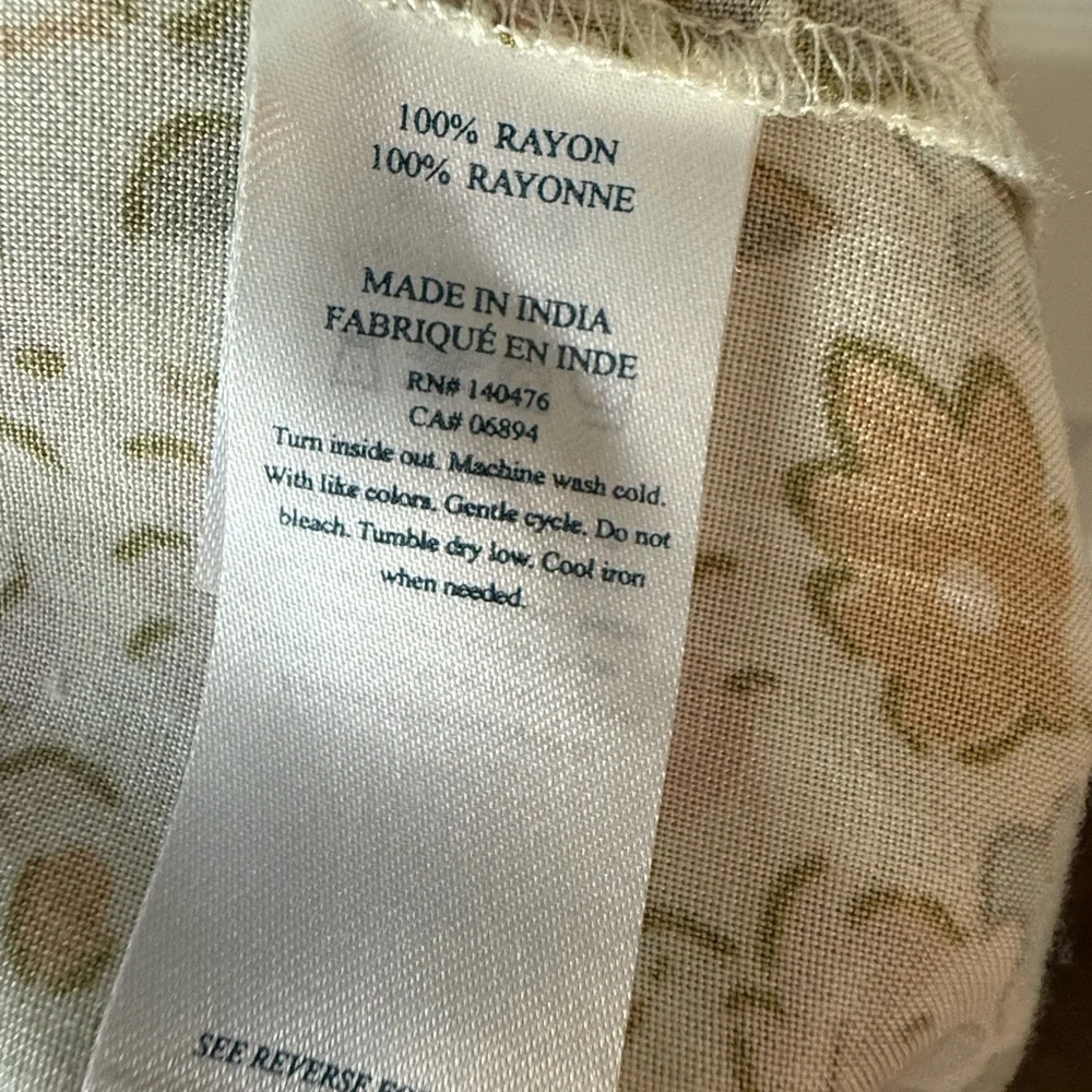 Faherty Carmen Floral Ruffle Wrap Midi Dress M - Picture 6 of 6